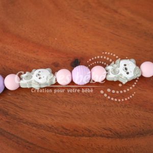 Attache tétine petit ourson