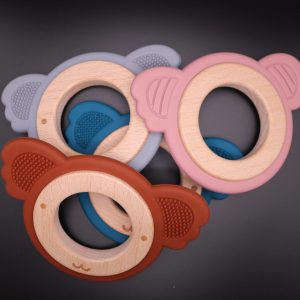 Anneau dentition silicone et bois koala
