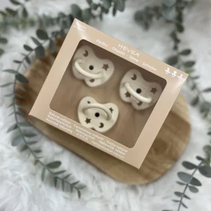 Lot de 3 tétines Hevea Newborn en caoutchouc naturel