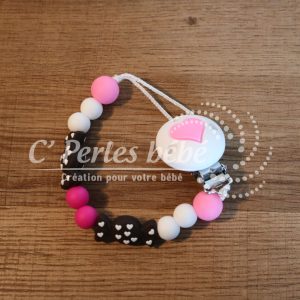 Attache tétine silicone bonbon