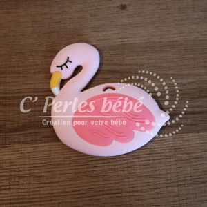 Anneau dentition Flamant rose