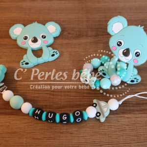 Trio attache tétine Hugo