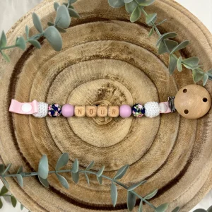 Attache tétine lilas