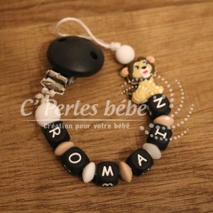 Attache tétine lion