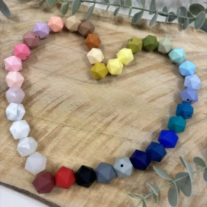 Perle icosaèdre 14 mm en silicone