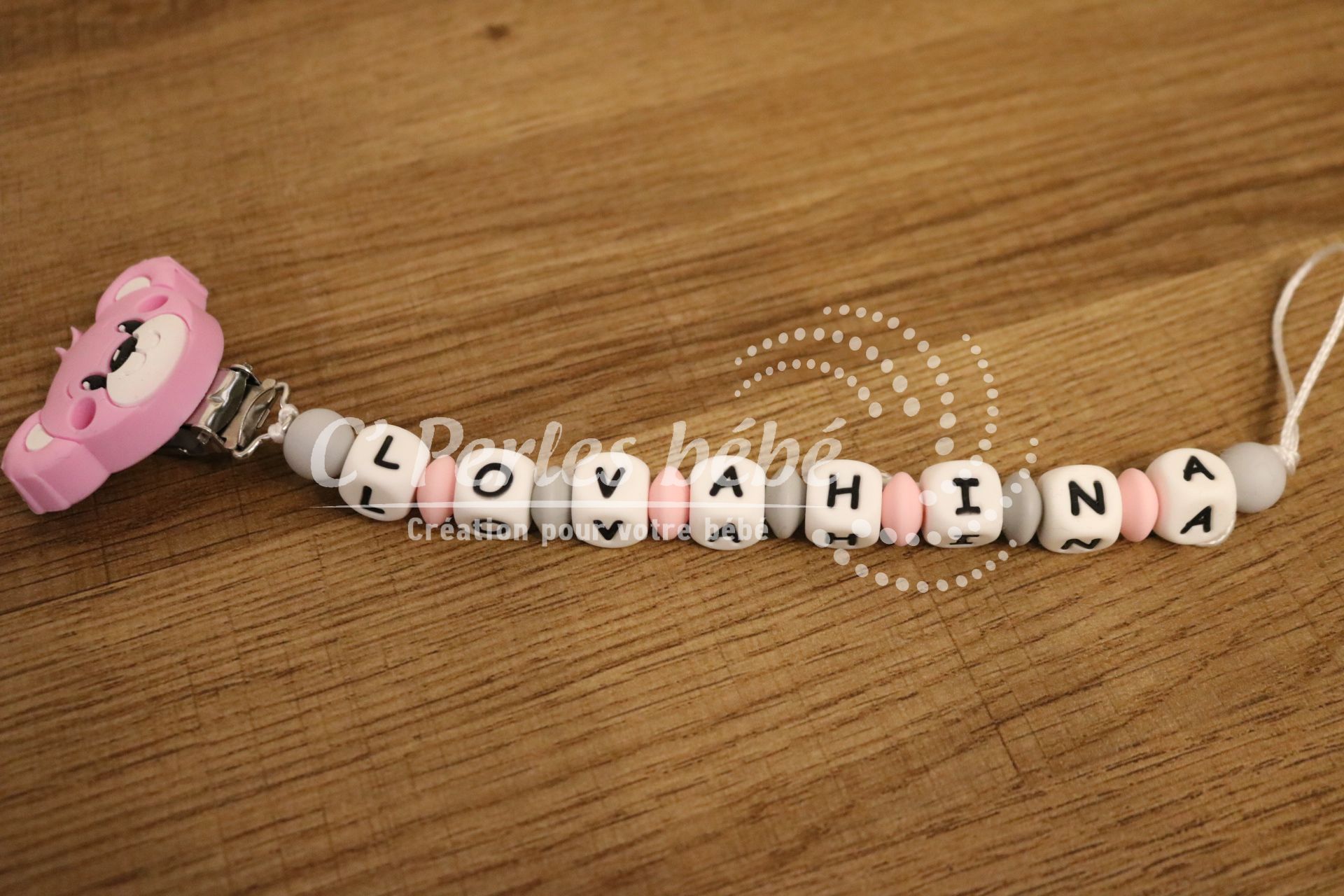 Attache tétine prénom