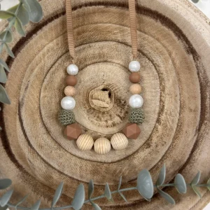 Collier d’allaitement bois et kamel