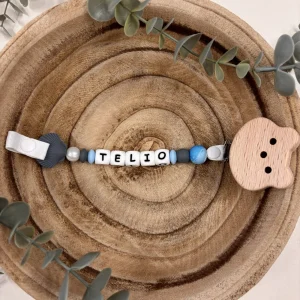 Attache tétine fantaisie coquillage et lagoon