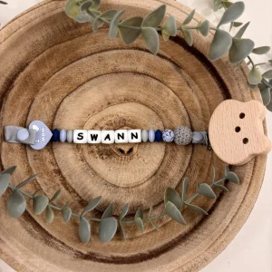 Attache tétine fantaisie I love mom and dad