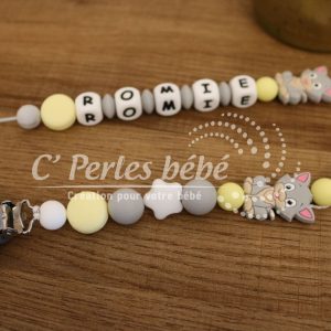 Attache tétine chaton