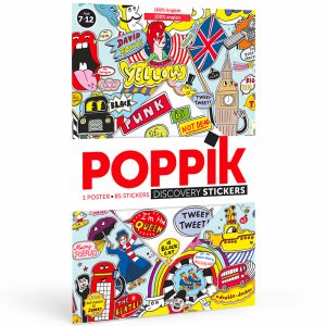 Poster Pédagogique + 85 stickers 100% ENGLISH (7 ans et +)