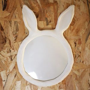 Miroir lapin en céramique pour enfant décoratif