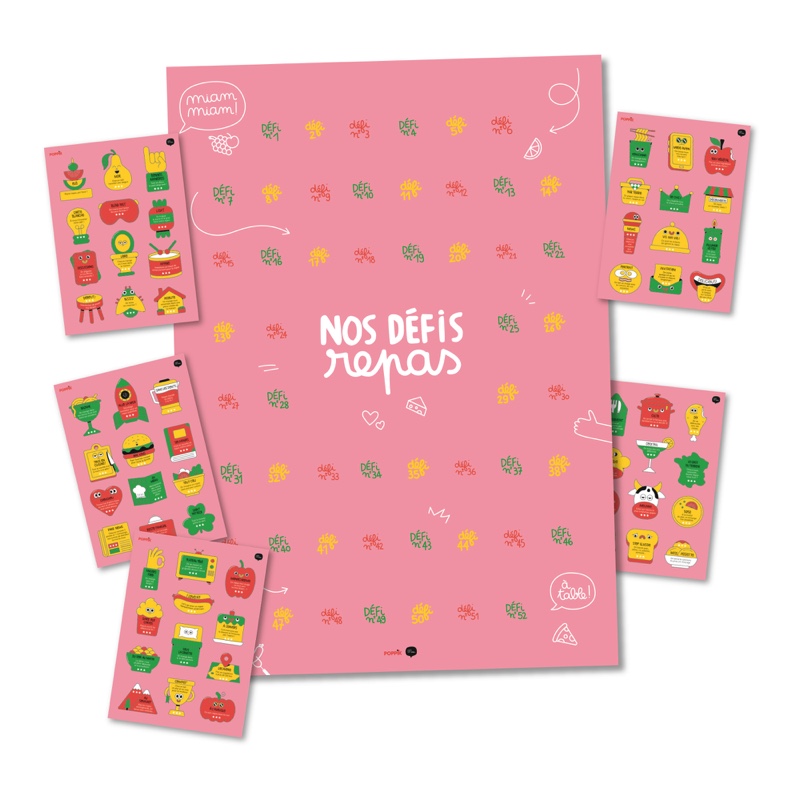 Poster familial + 60 stickers LES REPAS (tous âges) – Image 2