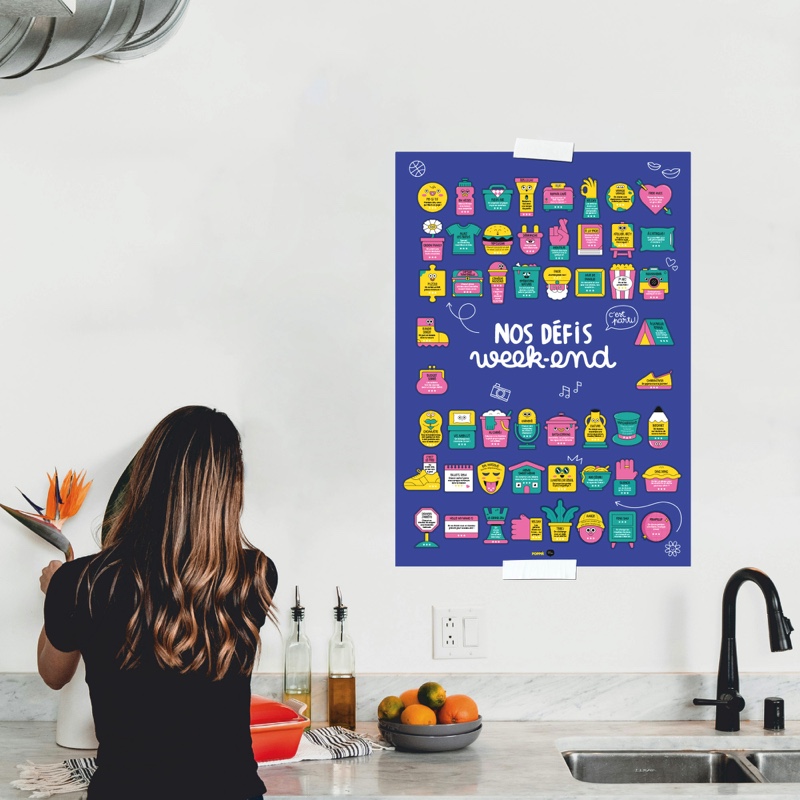 Poster familial + 60 stickers LES WEEK-ENDS (tous âges) – Image 3