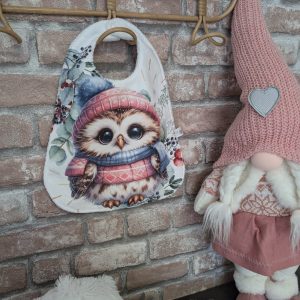 Bavoir de Noël Hiboux
