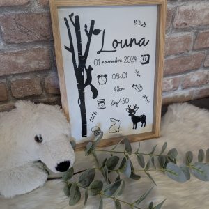 Cadre de naissance personnalisé