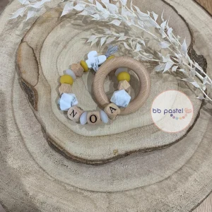 Anneau de dentition jaune moutarde