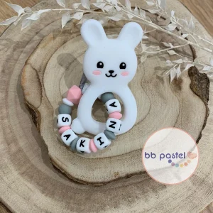 Anneau de dentition lapin blanc