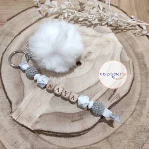 Porte clés avec pompon