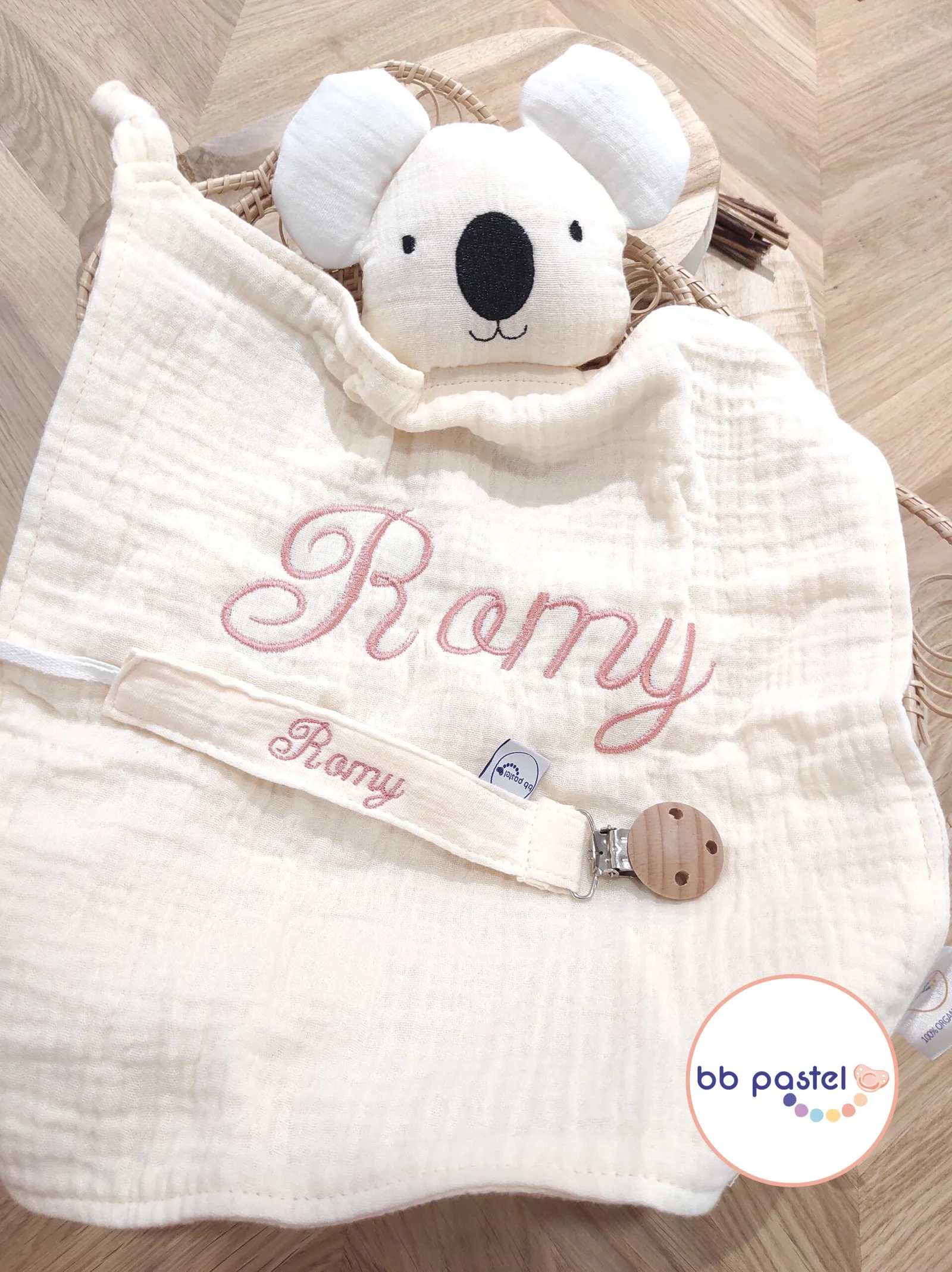 Coffret Koala crème + attache tétine – Image 2