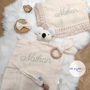 Coffret Maxi koala crème personnalisés – prénom brodé