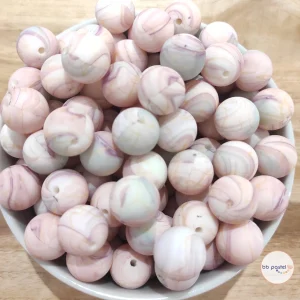 Perle marbré rose – existe en plusieurs formes