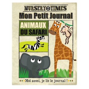 Livre bébé en tissu ANIMAUX DU SAFARI (dès 3 mois)