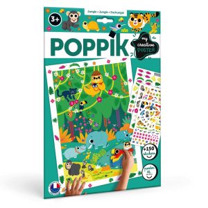 Poster créatif + 150 stickers LA JUNGLE (3-6 ans)