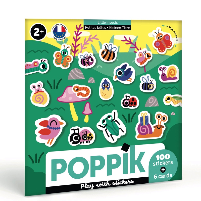 6 cartes + 100 stickers PETITES BÊTES (2 ans et +)