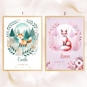 Affiche De Naissance Renard