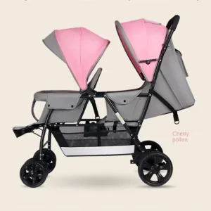 Poussette jumelle même taille