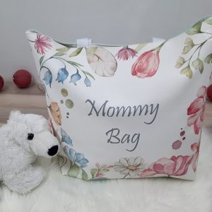 Sac Mommy bag Fleurs roses