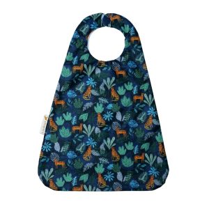 Serviette de maternelle en coton enduit « léopard dans la fôret »