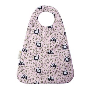 Serviette en coton enduit « Panda rose »