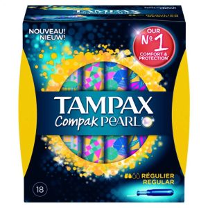 Tampax Compak Pearl Regular 18x