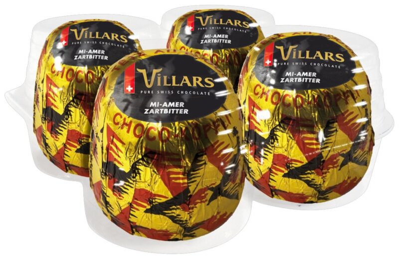 Têtes au Choco Mi-Amer Villars 4 X 4 X 30 gr
