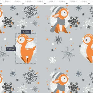 Tissu au mètre “Flocons de neige”