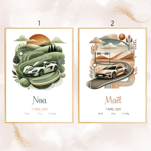 Affiche De Naissance Voiture