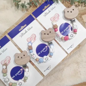 Lot de 10 attaches tétines fantaisie nuage