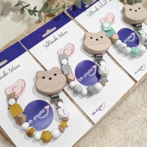 Lot de 10 attaches tétines fantaisie Arc-enc