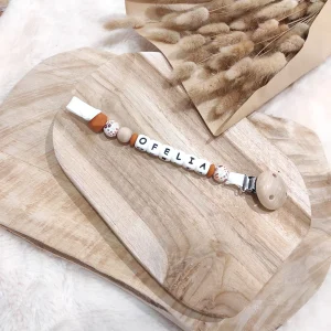 Attache tétine fleurs printanières