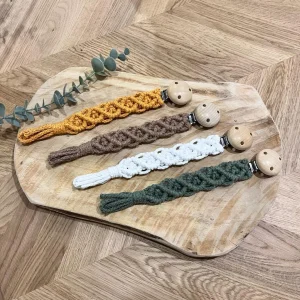 Attache tétine Macramour – Macramé en coton