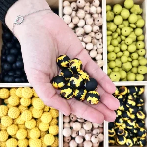 Perle imprimé tournesol