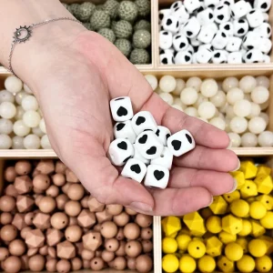 Perle à motif coeur – étoile