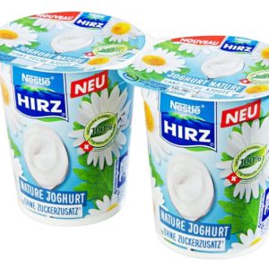 Yogourt Nature s/Sucre Hirz 180g 2x