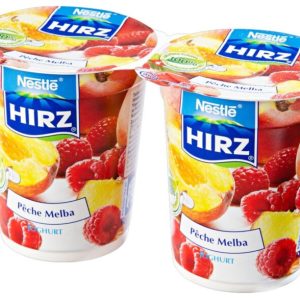 Yogourt Pêche-Melba HIRZ Nestlé 180 g 2x