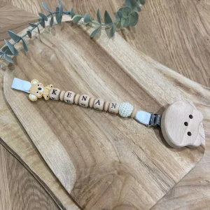 Attache tétine fantaisie koala oatmeal