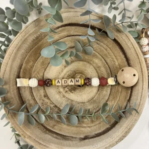 Attache tétine feuille d’automne