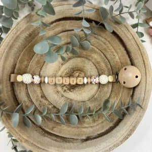 Attache tétine fleurette