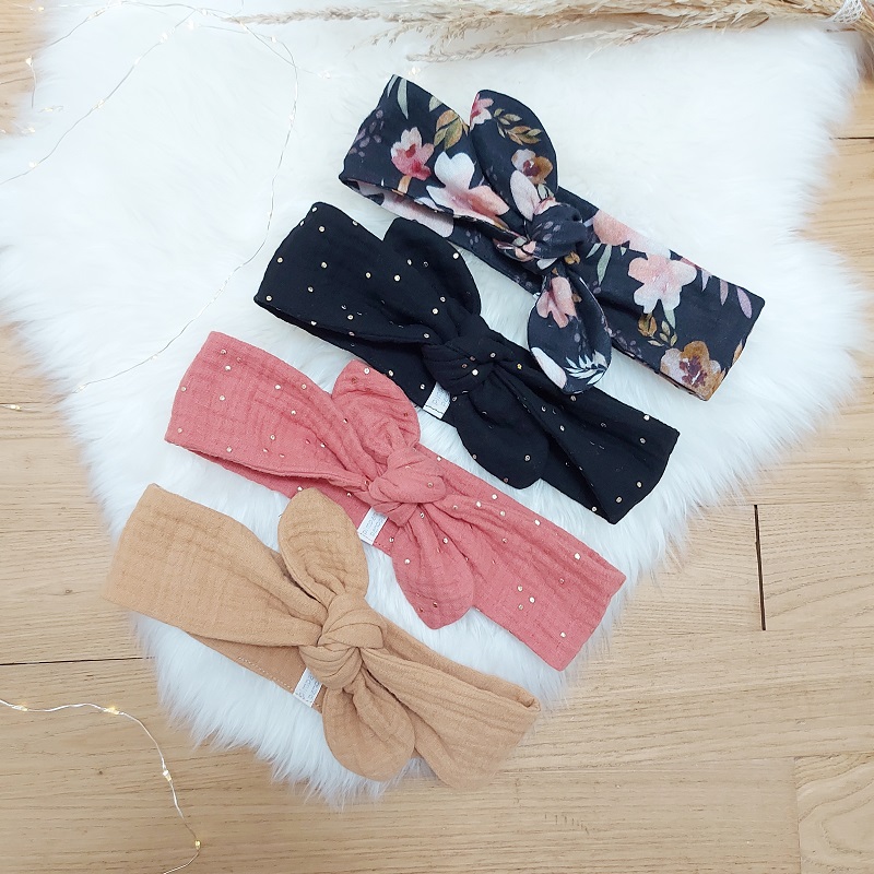 Bandeau à nouer en gaze de coton – Image 4